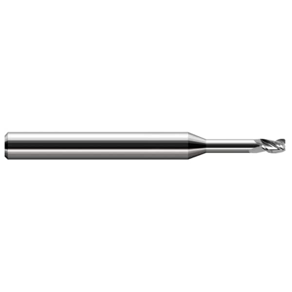 Harvey Tool Miniature End Mill - 3 Flute - Corner Radius, 0.0470" (3/64), Material - Machining: Carbide - 42747
