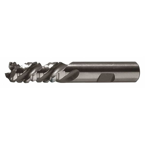 Cleveland 3-Flute PM+ HSS-E Squar LH CC Special Profile Roughing EndMil CTD PM-538L Brite 1-1/4x1-1/4x6x8-1/2 - C40440