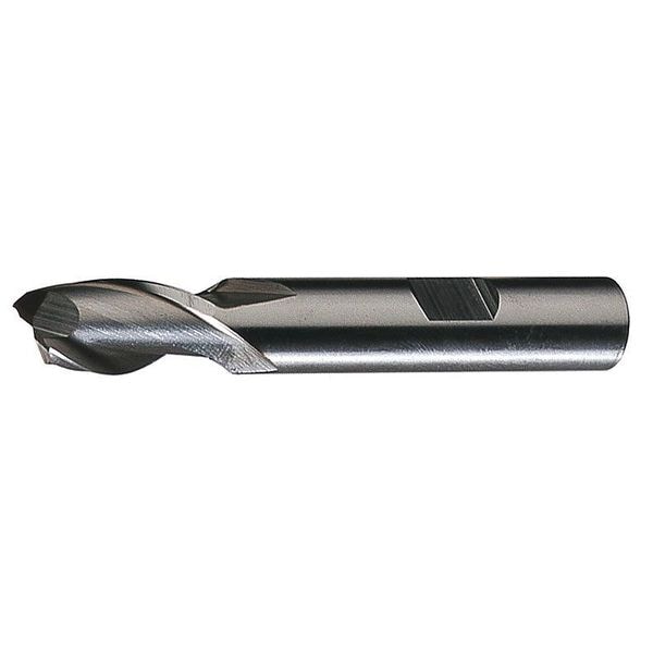 Cleveland 2-Flute HSS Square Single End Mill Cleveland HG-2 Bright 5/8"x5/8"x2"x4-1/8" - C41721