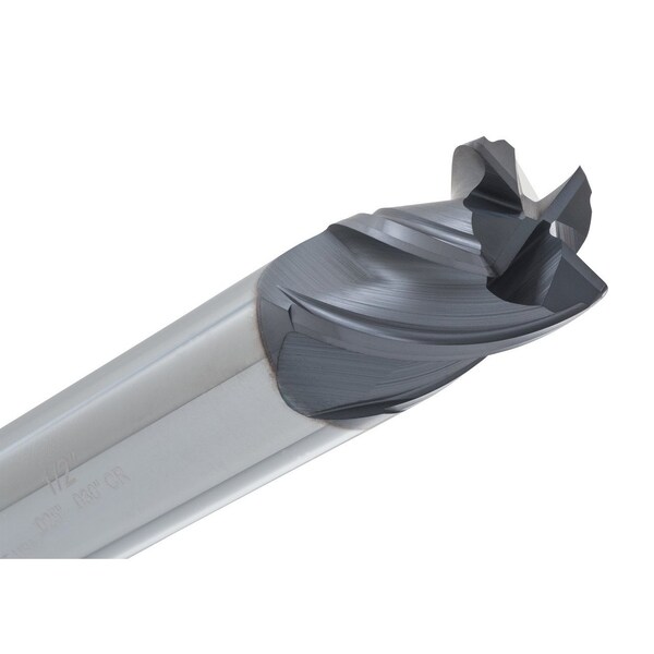 Cgs Tool Hi Velocity Stub Cr Series 4Fl 5/16" Dia 1/2" Loc 2" Oal W/.015-.020 Rad And Altin Coating - HV243-3125
