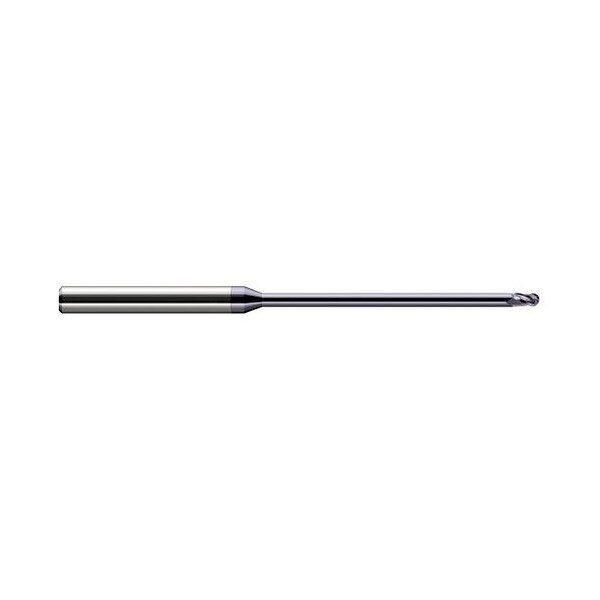 Harvey Tool 3/16 Cutter dia. x 0.2810 in. 9/32 x 3.7500 in. 3-3/4 Reach Carbide Ball End Mill, 3 Flutes - 59512-C3