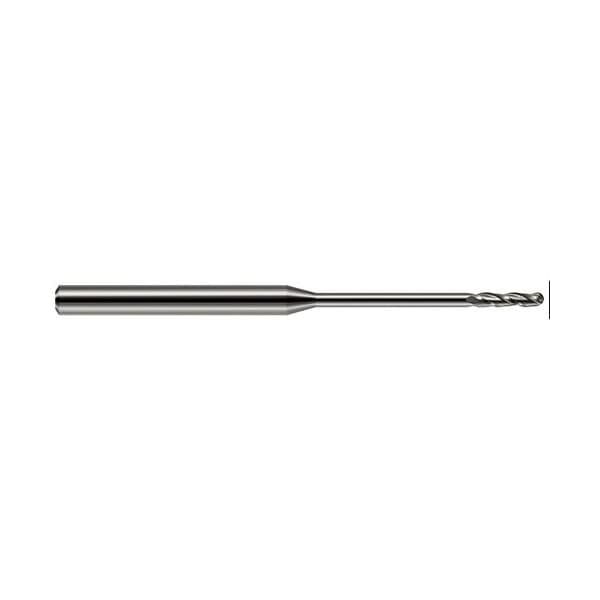 Harvey Tool 0.031in. 1/32 Cutter dia x 0.155in. Length of Cut x 0.47in. Reach Carbide Ball End Mill, 3 Flutes - 724031