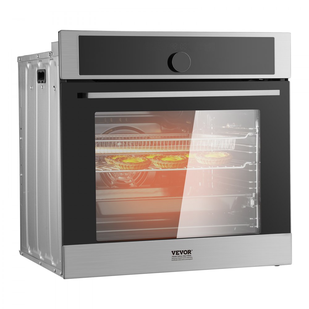 VEVOR Single Wall Oven 24" Electric Built-in Wall Oven 16 Functions 2.68 Cu. Ft - QRSDKXSXK315FV8IDV7