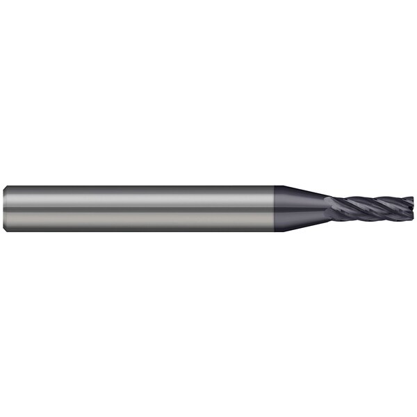Harvey Tool 5 FL - 0.0620'', 1/16 Cutter DIA x 0.0050'' Radius x 0.1860'' LOC - AlTiN Coated - 720162-C3