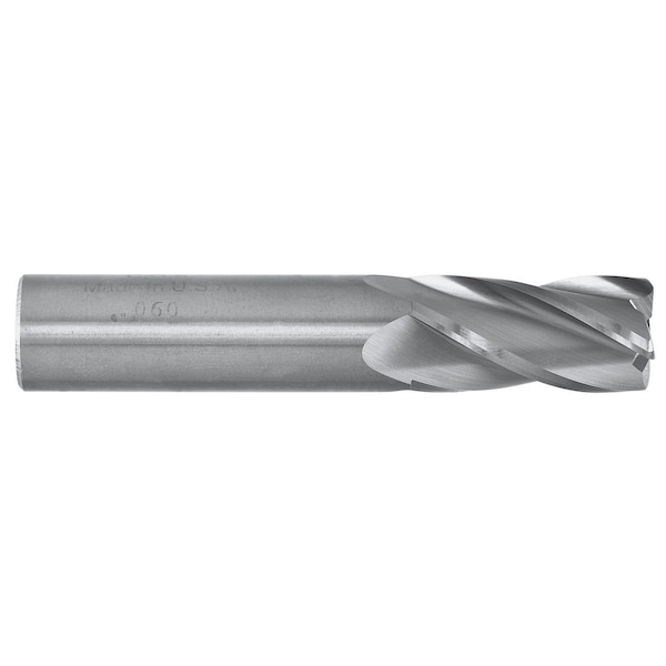 Cgs Tool 4Fl Std Cr End Mill 1/2" Dia 1" Loc 3" Oal W/.060 Rad - CR143-5000.060