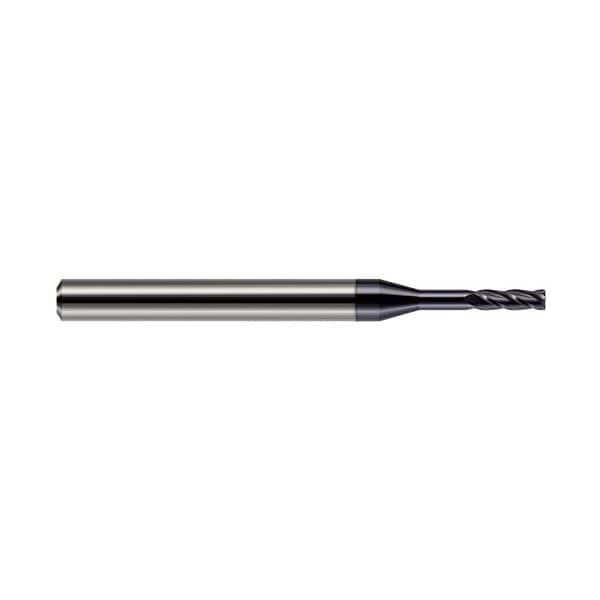 Harvey Tool 1/8 in. Cutter dia. x 0.01 in. Radius x 3/8 in. x 3/4 Reach Carbide Corner Radius End Mill, 4 Flutes - 730708-C3