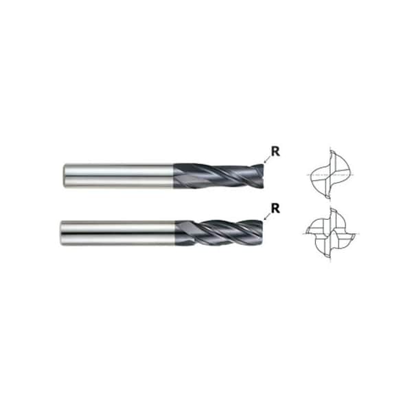 Yg-1 Tool End Mill, Helix ALTiN, Rad, 1/8x1/2x2-1/4 - 93240