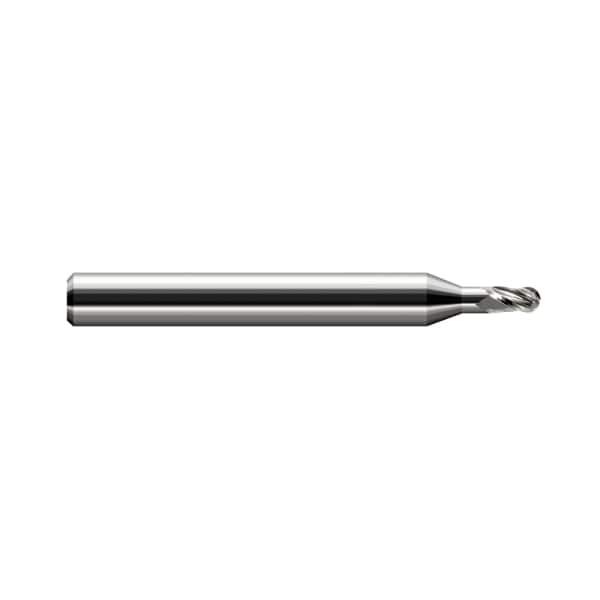 Harvey Tool Miniature End Mill - Ball - Long Reach, Stub Flute - 978512