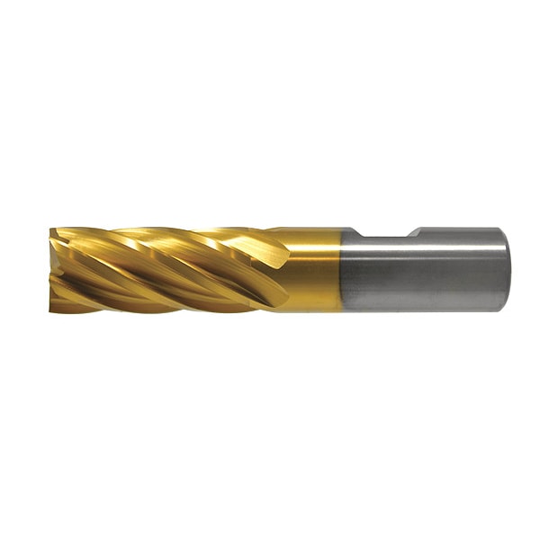 Cleveland 4-Flute Cobalt 8% Square Single End Multi-Flute CenterCut CTD HGC-4C-TN TiN 1/4x3/8x1-3/4x3-9/16 - C32700