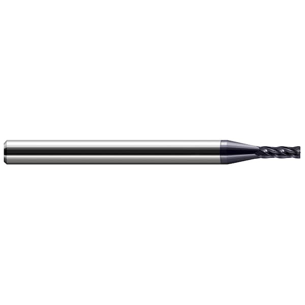 Harvey Tool Mini End Mill-Corner Radius-Long Flute .0470" (3/64)Cutter DIAx.0100" Radius x.1870" (3/16)L of Cut - 787347-C3