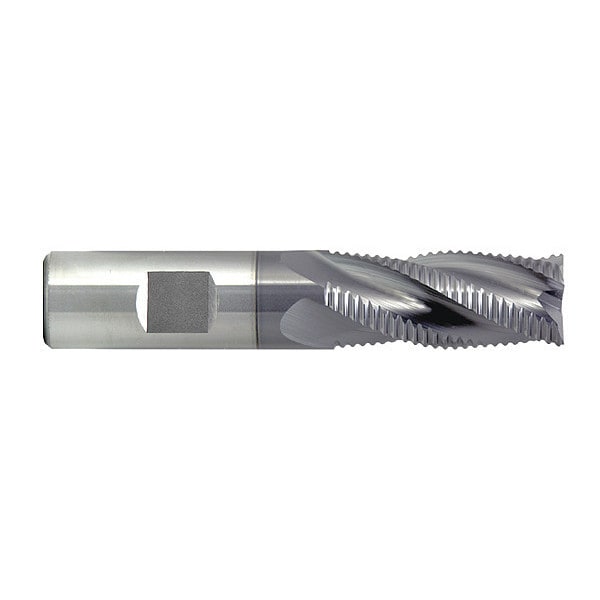 Melin Tool Co End Mill, Fine-Rougher, Square, 1-1/4" x 3, End Mill Material: Cobalt High Speed Steel - CCFP-4040-M