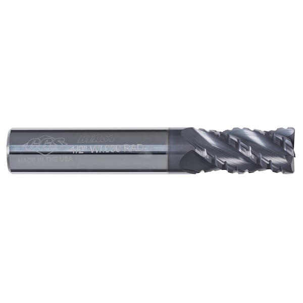 Cgs Tool The Beast Roughing End Mill 4Fl 1/2"Dia 1"Loc 3"Oal W/.030" Radius W/Altin - CR1018-ALTIN