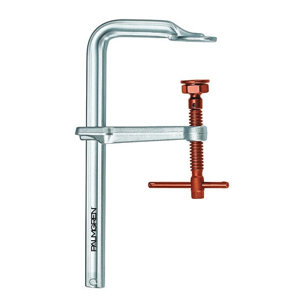 Palmgren 16" HD L-Clamp, 0-16", Copper Spindle, Copper Handle and 6-7/8 Throat Depth - 9629434