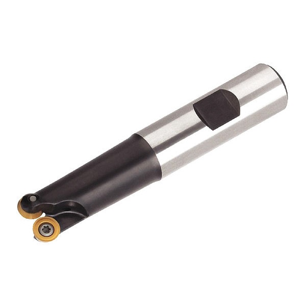 Widia Indexable Profiling End Mill, M100 Series, High Speed Steel, 0.1575 in Depth of Cut - M100D075Z02W075RD08L453