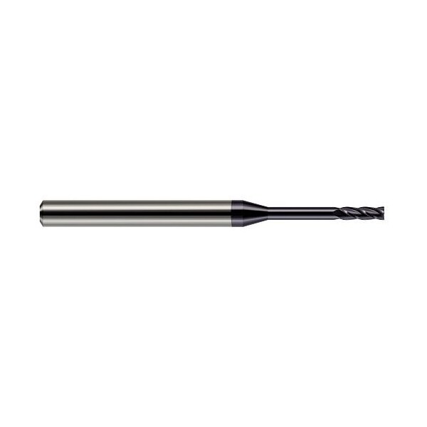 Harvey Tool 1/32 Cutter dia. x 3/32 x 0.2810 in. 9/32 Reach Carbide Square End Mill, 4 Flutes, AlTiN Coated - 735331-C3
