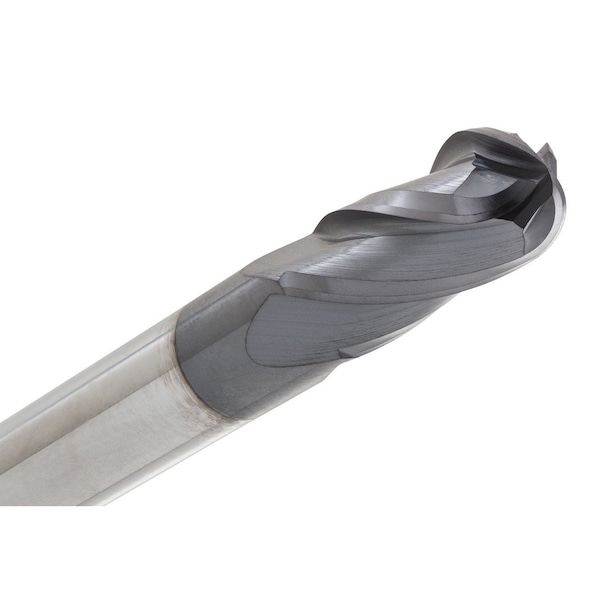 Cgs Tool 4 Flute Stub Length Ball End Mill 3/16"Dia 3/8"Loc 2"Oal W/Altin Coating - 242-1875 ALTIN