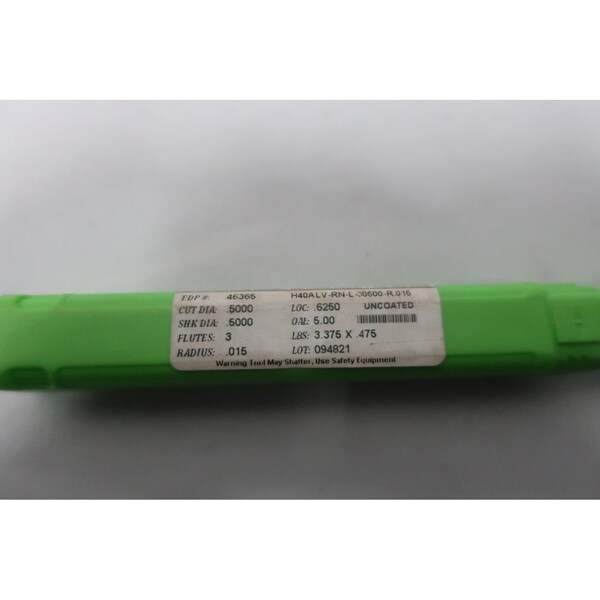 Helical Products 1/2IN END MILL - 46365 H40ALV-RN-L-30500-R.015