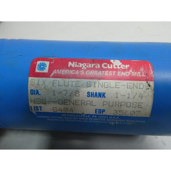 Niagara Cutter 6-FLUTE FINISHING X 1-1/4IN 1-7/8IN END MILL - 35607