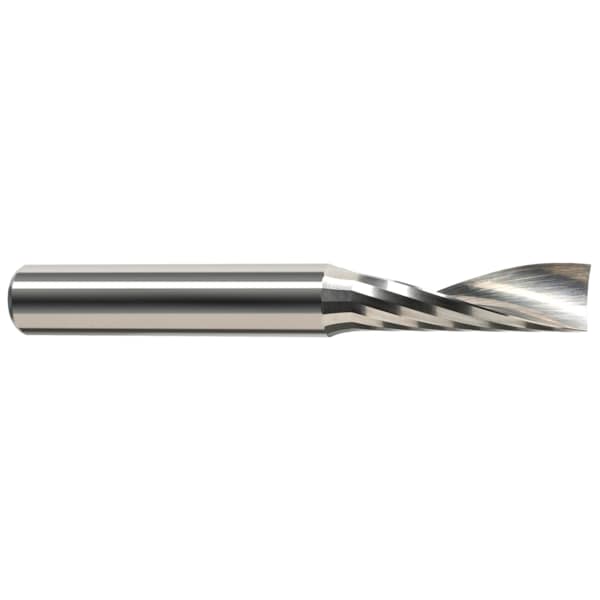 Harvey Tool End Mill for Plastics - Single Flute - Square, 0.0469" (3/64), Shank Dia.: 1/8" - 52447