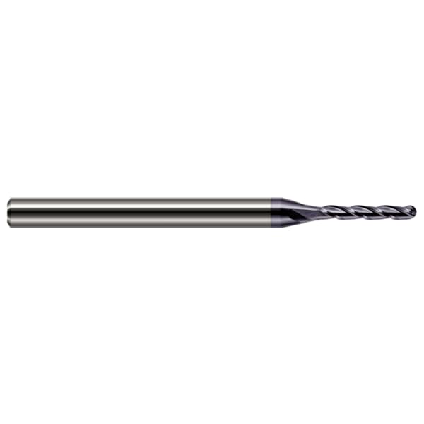 Harvey Tool Miniature End Mill - Ball - Long Flute, 0.1562" (5/32), Number of Flutes: 4 - 12610-C3
