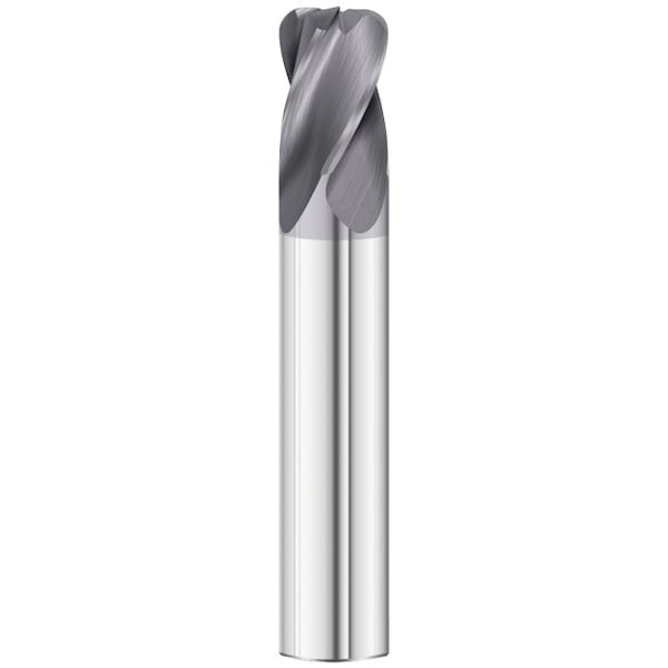 Fullerton Tool 4-Flute - 30° Helix - 3200 GP End Mills, TIALN, RH Spiral, Corner Radius, Stub, 3/16 - 31959