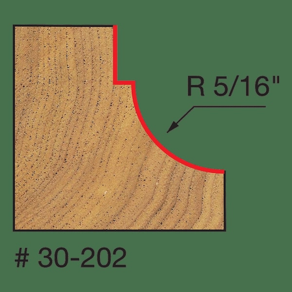 Freud Radius Cove and Fillet Bit, 5/16 - 30-202