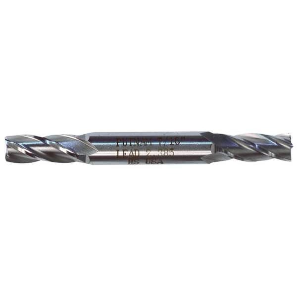 Cleveland 4-Flute HSS Center Cutting Square Double End Mill Cleveland HD-4C Bright 5/8x5/8x1-3/8x5 - C41219
