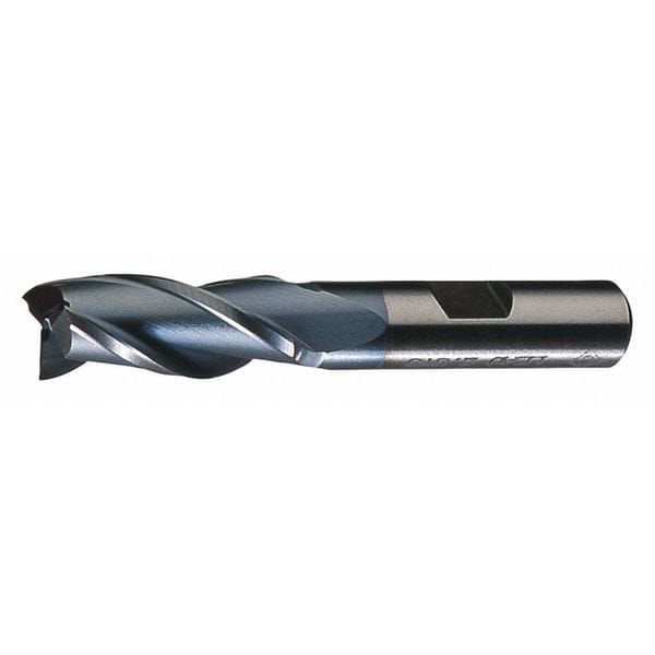 Cleveland 3-Flute HSS Center Cutting Square Single End Mill Cleveland HG-3-TC TiCN 5/8x5/8x1-5/8x3-3/4 - C39715