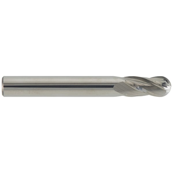 Cgs Tool 4 Flute Stub Length Ball End Mill 3/8"Dia 5/8"Loc 2"Oal - 242-3750