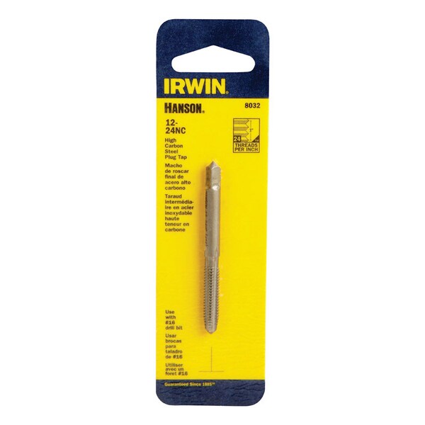 Irwin Irwin Hanson High Carbon Steel SAE Plug Tap 12-24 1 pc - 8032