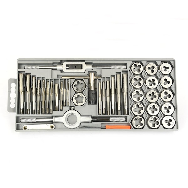 Big Horn 40 Piece Carbon Steel SAE Tap and Die Set - 19265