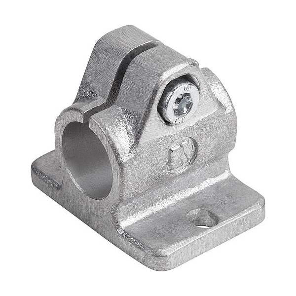 Kipp Tube Clamp With Flange M=78 G=55 L=63 Aluminum, Comp: Steel, A=1" - K0479.5CS