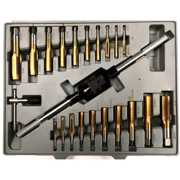Hhip 45 Piece 1/4-1" TiN Coated Tap & Die Set - 1011-0003