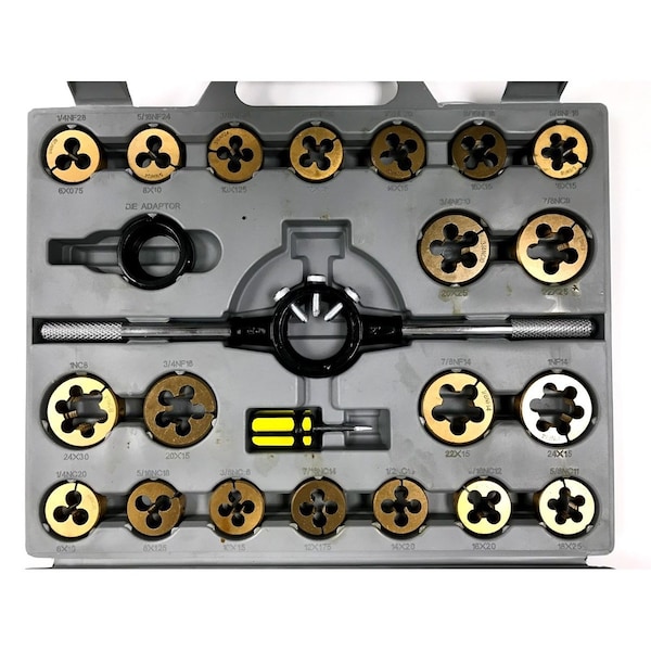 Hhip 45 Piece 1/4-1" TiN Coated Tap & Die Set - 1011-0003