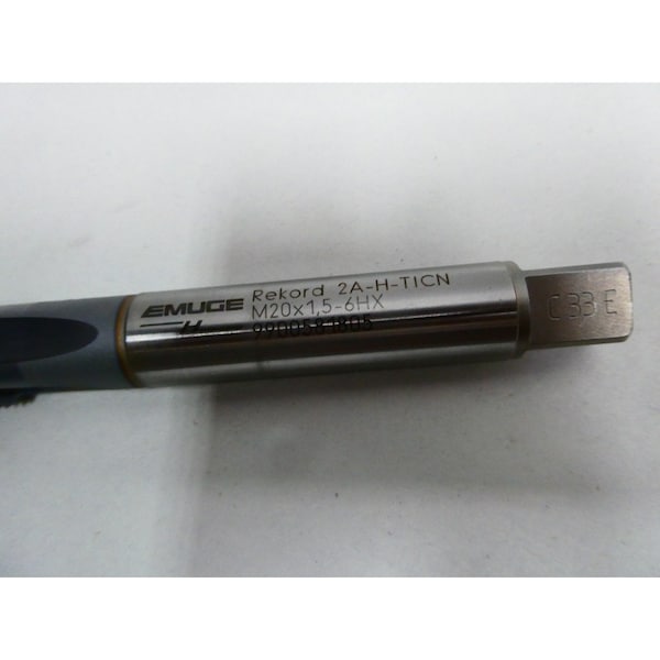 Emuge FLUTE TAPE M20X1.5-6HX PIPE BOLT TAP - 2A-H-TICN C0109101.0422