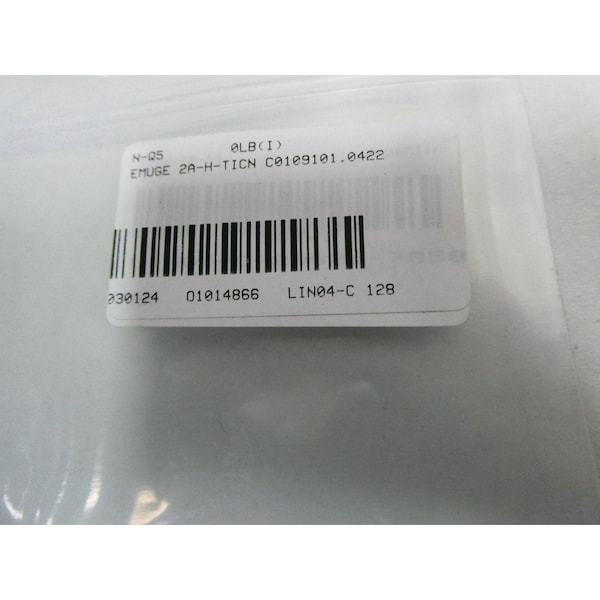 Emuge FLUTE TAPE M20X1.5-6HX PIPE BOLT TAP - 2A-H-TICN C0109101.0422