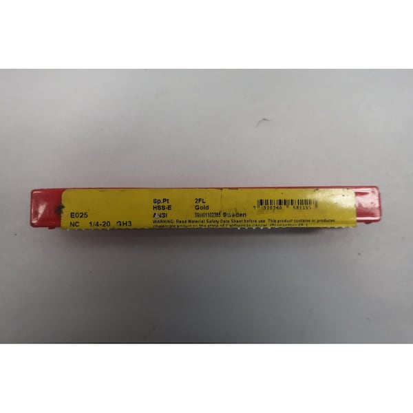 Dormer Sp Pt Hss-E 2Fl 1/4-20 Gh3 Other Tap - E025