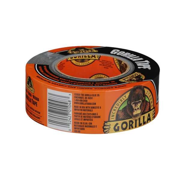 Cinta adhesiva resistente Gorilla Glue Heavy Duty, 1 7/8 pulgadas de ancho x 30 yardas de largo, color negro, 1 paquete - 105629