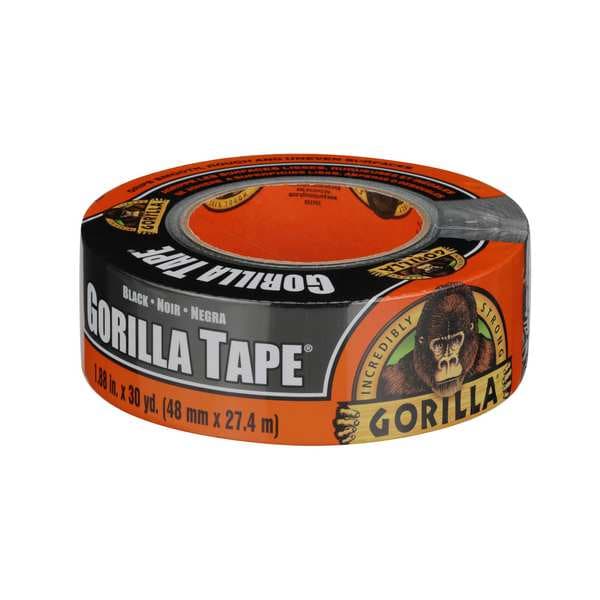Cinta adhesiva resistente Gorilla Glue Heavy Duty, 1 7/8 pulgadas de ancho x 30 yardas de largo, color negro, 1 paquete - 105629