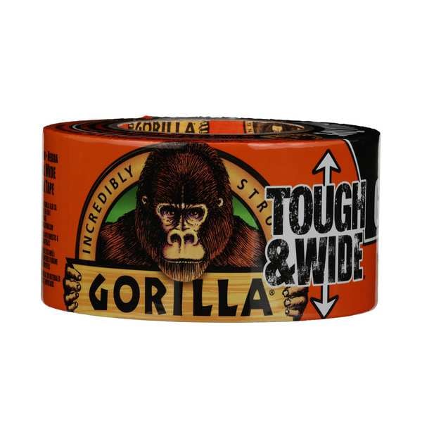 Cinta adhesiva resistente Gorilla Glue de uso pesado, 2.88 pulgadas de ancho x 25 yardas de largo, color negro, 1 paquete - 106425
