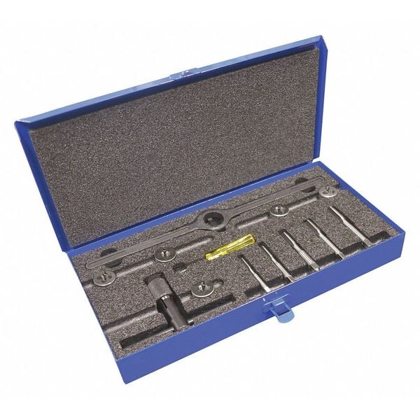 Greenfield Threading 13PC Plug Hand Taps and Round Adjustable Dies Set 1/4-20 To 1/2-13 UNC - 423002