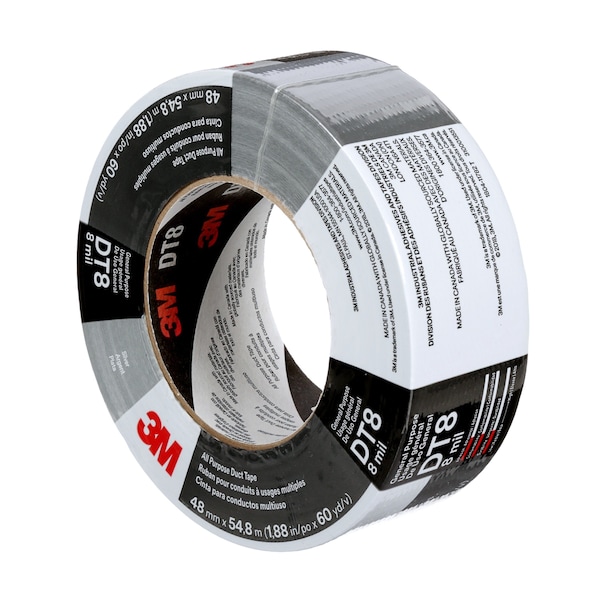 Cinta adhesiva de ducto, plateada, 8 mil, 54.8m de longitud x 48mm de ancho - DT8
