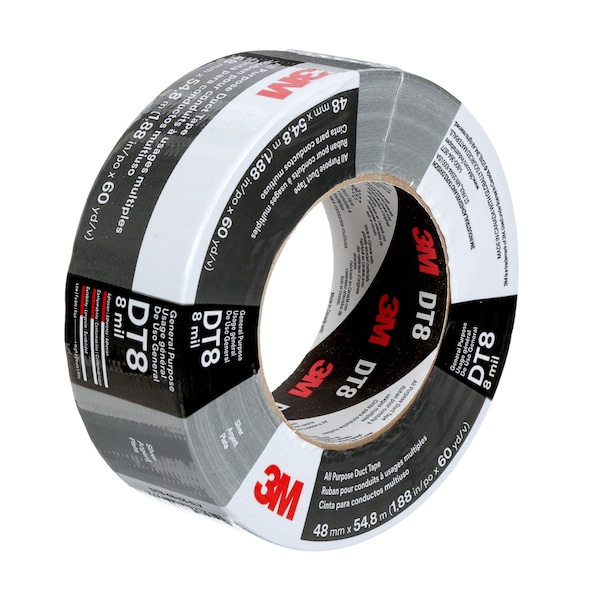 Cinta adhesiva de ducto, plateada, 8 mil, 54.8m de longitud x 48mm de ancho - DT8