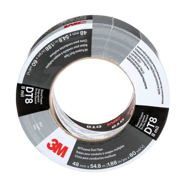 Cinta adhesiva de ducto, plateada, 8 mil, 54.8m de longitud x 48mm de ancho - DT8
