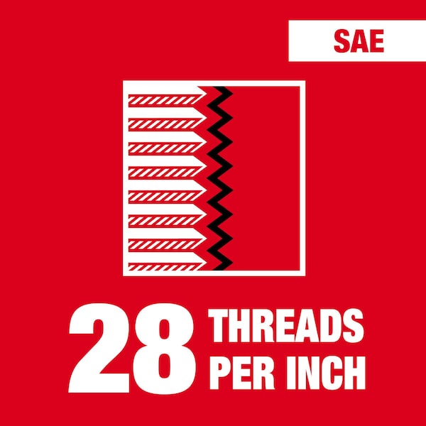 Milwaukee Tool 1/4"-28 NF Straight Flute Plug Tap & No. 3 Drill Bit - 49-57-5538