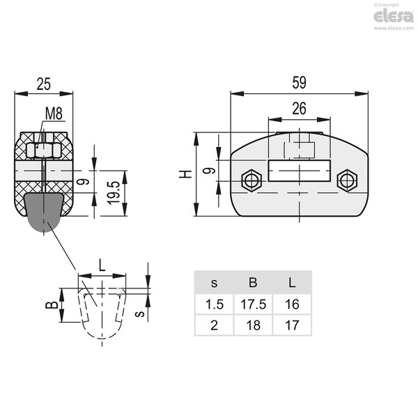 Elesa For trapezoidal guides, MPG-T - MPG-T