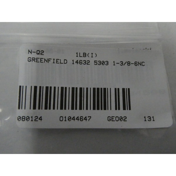 Greenfield TAPER HAND 1-3/8IN OTHER TAP - 14632 5303 1-3/8-6NC