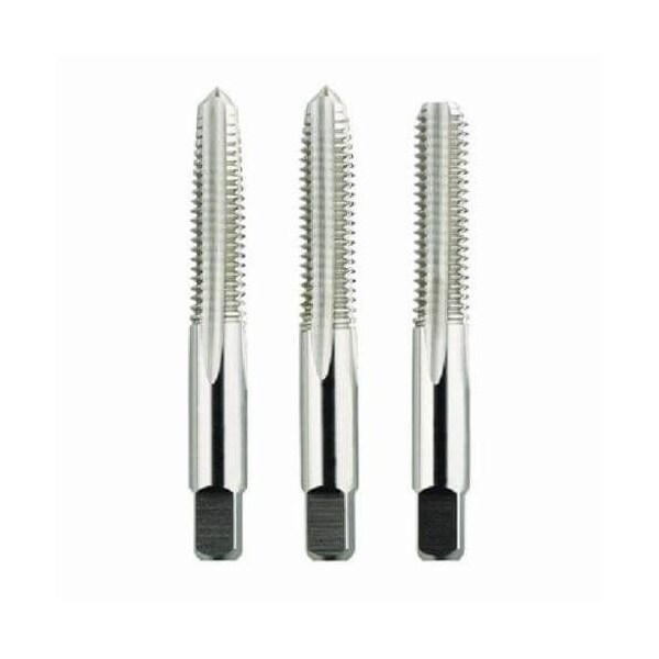 Morse Hand Tap Set, Straight Flute, Series 2046, Imperial, 3 Piece, 11212 Size, GroundUNF Thread Stan - 32731