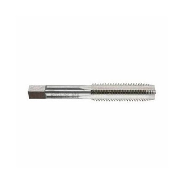 Morse Straight Flute Hand Tap, Series 7500, Metric, Ground, M14x2, Plug Chamfer, 4 Flutes, HSS, Bright, R - 38012