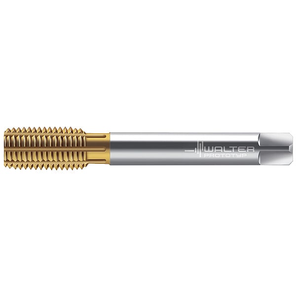 Walter Straight Flute Tap, 5/8"-18, Semi-Bottoming, TiN, 6 Flutes - TC410.UNF5/8-L6-WY80AD